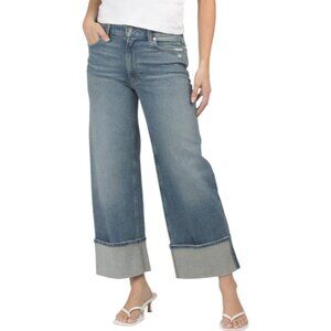 PAIGE Sasha Cropped Wide Cuff Jeans